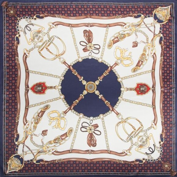 ? Luxe Silky Head Scarf for Women – Printed Square Scarf, Satin-Look Bandana main image 2